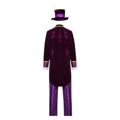 Cosplay Costume Mad Hatter Alice au Pays des Merveilles Film Cosplay Tenue Violette Homme