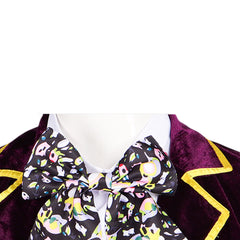 Cosplay Costume Mad Hatter Alice au Pays des Merveilles Film Cosplay Tenue Violette Homme