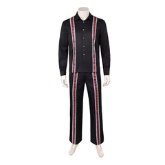 Cosplay Costume Mads Mikkelsen Dust Bunny Film Copsplay Tenue Noire Homme