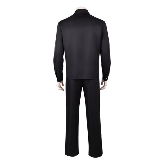 Cosplay Costume Mads Mikkelsen Dust Bunny Film Copsplay Tenue Noire Homme