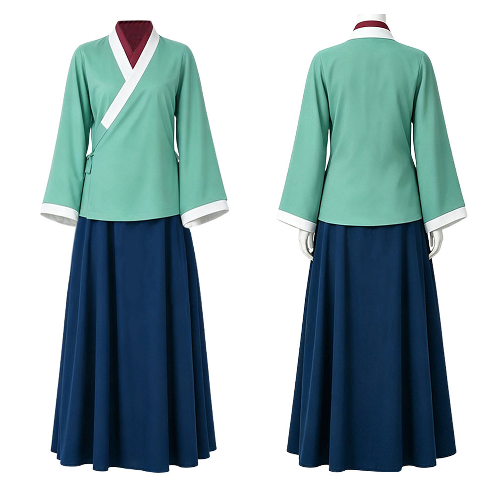 Cosplay Costume Maomao The Apothecary Diaries 3(2026) Anime Cosplay Tenue Verte et Bleue Femme