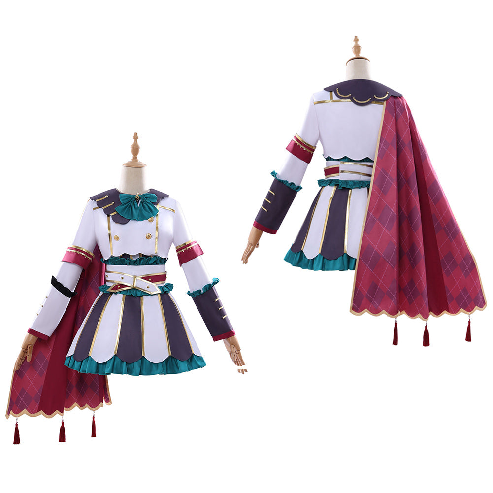 Cosplay Costume Marche Lorraine Pretty Derby Anime Cosplay Robe Rouge et Blanche Femme