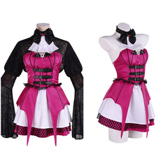 Cosplay Costume Mavis Dracula Monster High TV Cosplay Tenue Rouge Femme