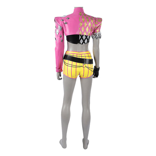 Cosplay Costume Mina Key Dead by Daylight Jeu Cosplay Tenue Jaune et Rose Femme