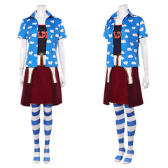 Cosplay Costume Miss Goldenweek One Piece Live Action 2(2026) TV Cosplay Tenue Bleue et Rouge Femme