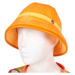 Cosplay Costume Miss Valentine One Piece Live Action 2(2026) TV Cosplay Robe Jaune avec Chapeau Orange Femme