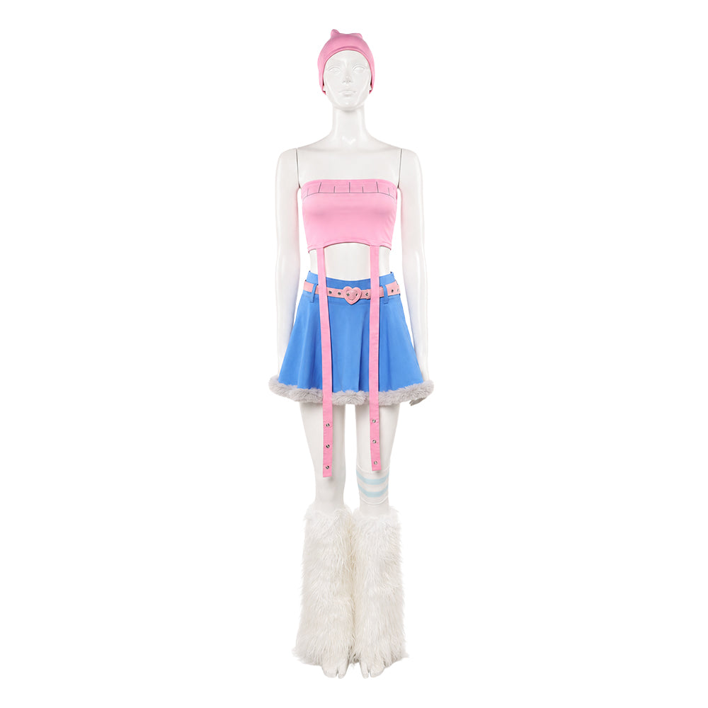 Cosplay Costume Mizi Alien Stage TV Cosplay Tenue Rose et Bleue Femme