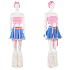Cosplay Costume Mizi Alien Stage TV Cosplay Tenue Rose et Bleue Femme