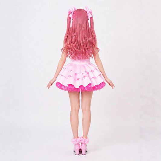 Cosplay Costume Mizi Alien Stage(2026) TV Cosplay Robe Rose Femme