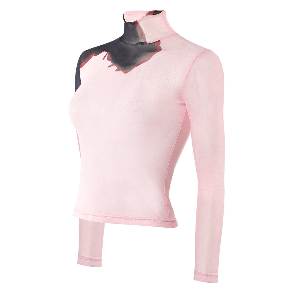 Cosplay Costume Mizi Zombie Stage AU Alien Stage(2026) TV Cosplay Haut à Motif Tatouage Rose