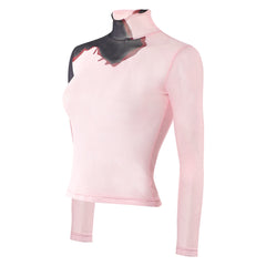 Cosplay Costume Mizi Zombie Stage AU Alien Stage(2026) TV Cosplay Haut à Motif Tatouage Rose