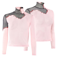 Cosplay Costume Mizi Zombie Stage AU Alien Stage(2026) TV Cosplay Haut à Motif Tatouage Rose