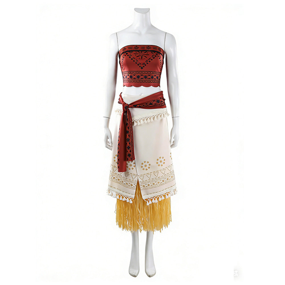 Cosplay Costume Moana Vaiana en Live Action(2026) Film Cosplay Tenue Beige et Jaune Femme