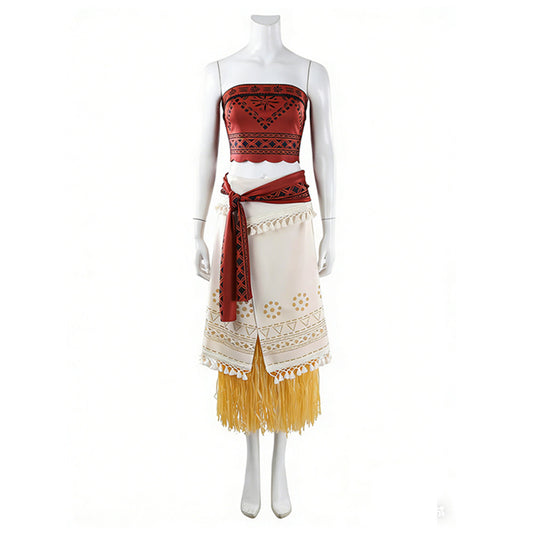 Cosplay Costume Moana Vaiana en Live Action(2026) Film Cosplay Tenue Beige et Jaune Femme