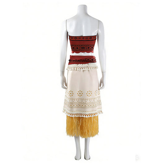 Cosplay Costume Moana Vaiana en Live Action(2026) Film Cosplay Tenue Beige et Jaune Femme