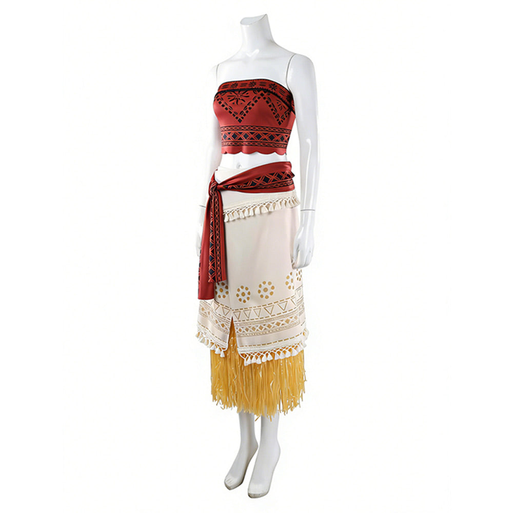 Cosplay Costume Moana Vaiana en Live Action(2026) Film Cosplay Tenue Beige et Jaune Femme