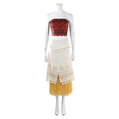 Cosplay Costume Moana Vaiana en Live Action(2026) Film Cosplay Tenue Beige et Jaune Femme