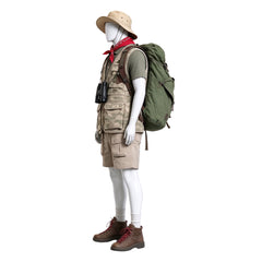 Cosplay Costume Mouse Finbar Jumanji: Open World(2026) Film Cosplay Tenue Beige et Verte Homme
