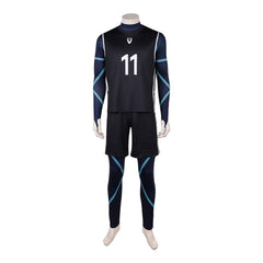 Cosplay Costume Nagi Seishiro Blue Lock Live Action(2026) Team V Maillot de Football Noir Homme