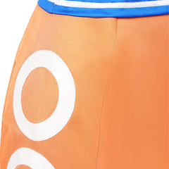Cosplay Costume Nami Anniversaire One Piece Anime Cosplay Tenue Blanche et Orange Femme