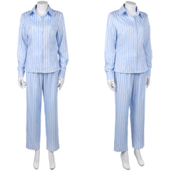 Cosplay Costume Nami One Piece Live Action 2(2026) TV Cosplay Tenue à Rayures Bleues Femme