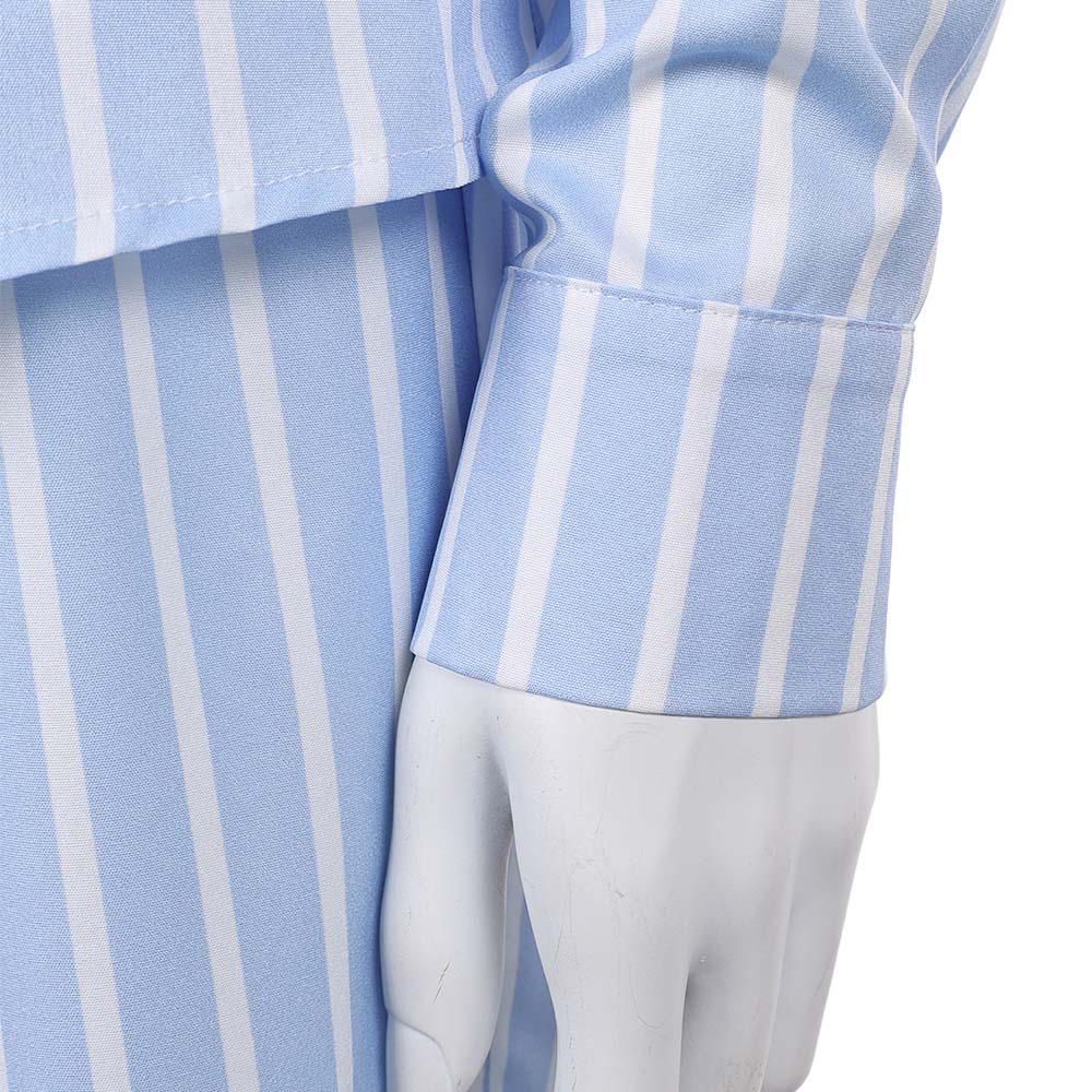 Cosplay Costume Nami One Piece Live Action 2(2026) TV Cosplay Tenue à Rayures Bleues Femme