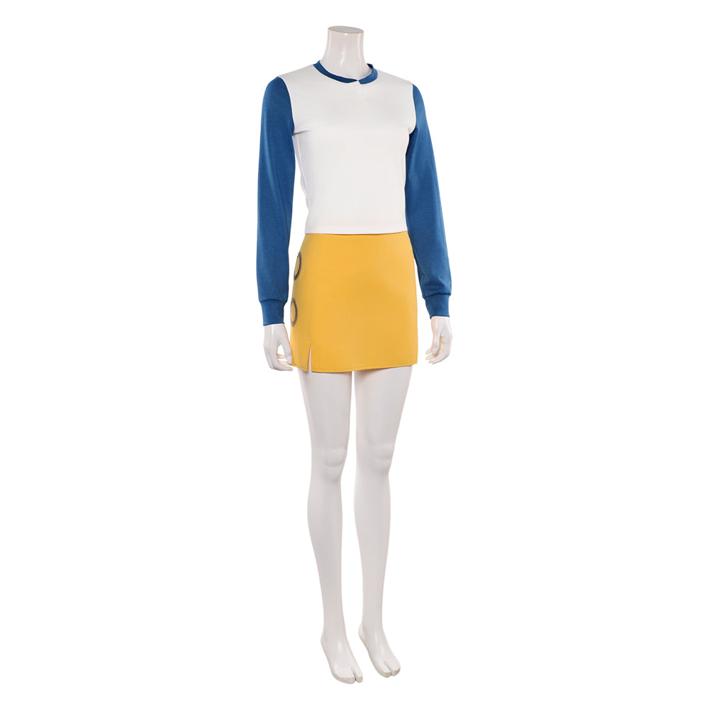 Cosplay Costume Nami One Piece Live Action 2(2026) TV Cosplay Tenue Blanche et Jaune Femme