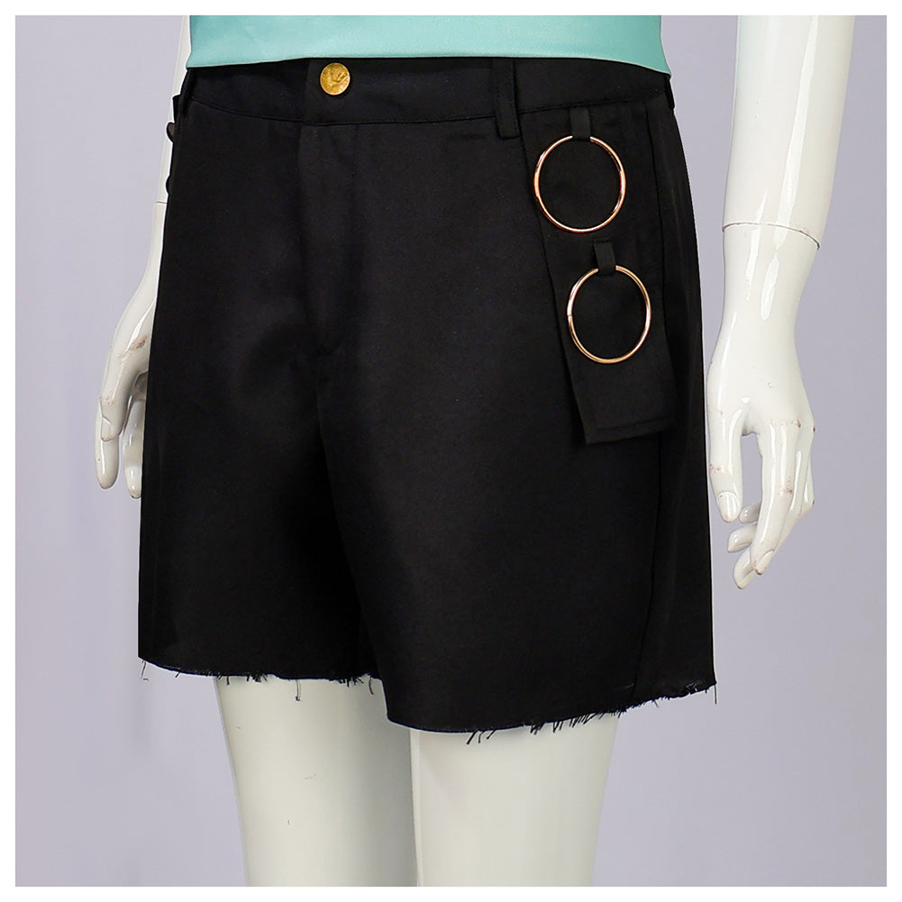 Cosplay Costume Nami One Piece Live Action 2(2026) TV Cosplay Tenue Noire et Verte Femme