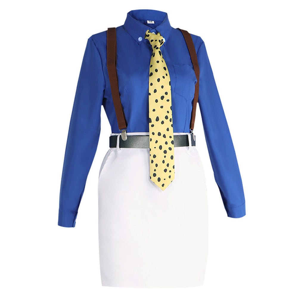 Cosplay Costume Nanami Kento Anime Cosplay Tenue Blanche et Bleue Femme