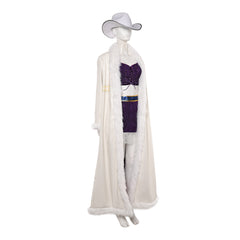 Cosplay Costume Nico Robin One Piece Live Action 2(2026) TV Cosplay Tenue Blanche et Violette Femme Ver.2
