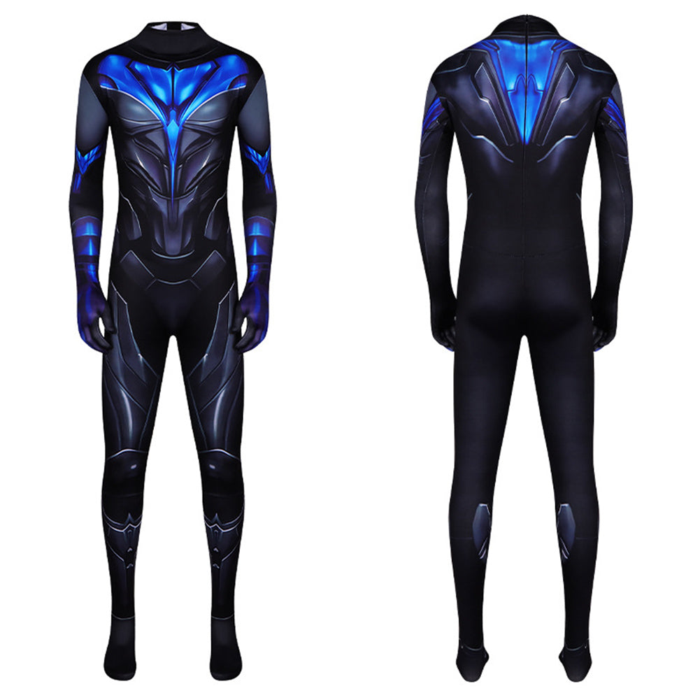 Cosplay Costume Nightwing The Batman Part II(2027) Film Cosplay Combinaison Bleue Homme