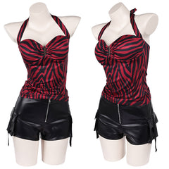 Cosplay Costume Nikki Obsessed Film Cosplay Tenue Rouge et Noire Femme