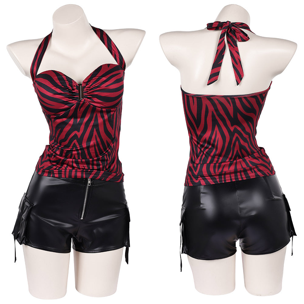Cosplay Costume Nikki Obsessed Film Cosplay Tenue Rouge et Noire Femme