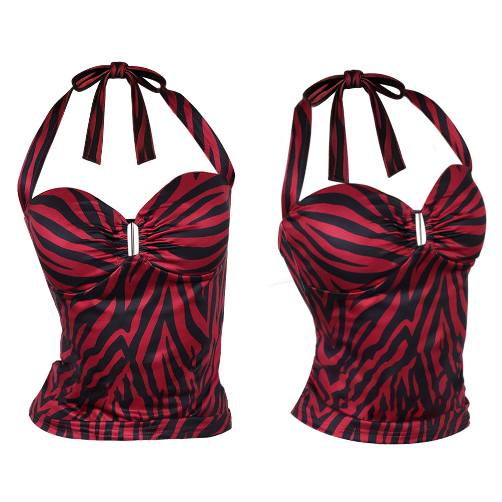Cosplay Costume Nikki Obsession(2026) Film Cosplay Haut Rouge et Noir Femme
