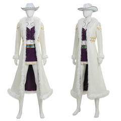 Cosplay Costume Niko Robin One Piece Live Action 2(2026) TV Cosplay Tenue Blanche et Violette Femme