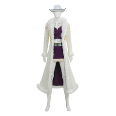 Cosplay Costume Niko Robin One Piece Live Action 2(2026) TV Cosplay Tenue Blanche et Violette Femme
