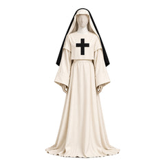 Cosplay Costume Nonne The Devils(1971) Film Cosplay Tenue Blanche et Noire Femme