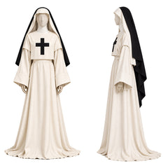 Cosplay Costume Nonne The Devils(1971) Film Cosplay Tenue Blanche et Noire Femme