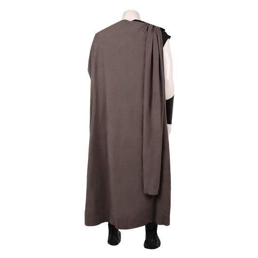 Cosplay Costume Odysseus The Odyssey(2026) Film Cosplay Tenue Noire avec Cape Marron Homme