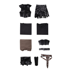Cosplay Costume Odysseus The Odyssey(2026) Film Cosplay Tenue Noire avec Cape Marron Homme