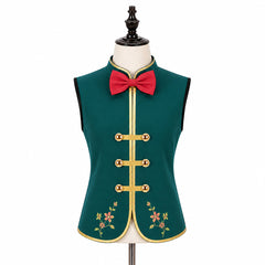 Cosplay Costume Olaf La Reine des Neiges Film Cosplay Gilet Vert Homme