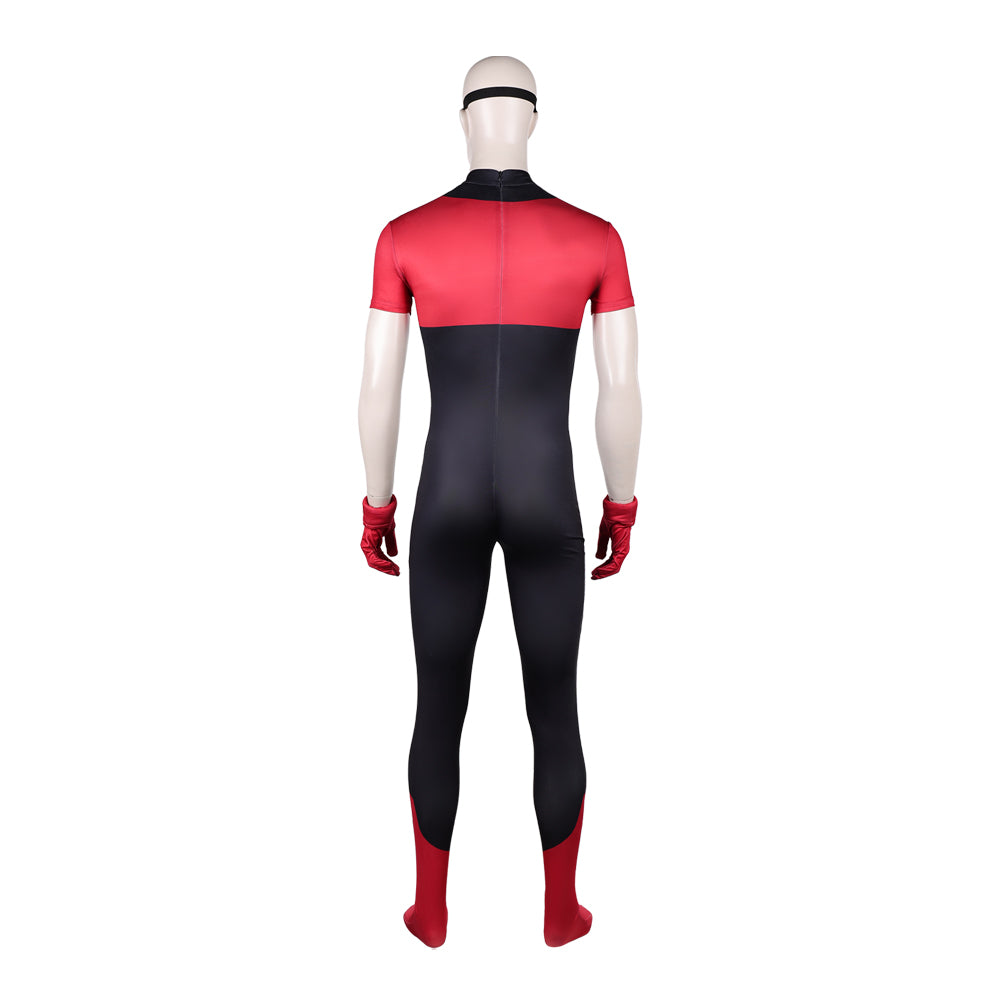 Cosplay Costume Oliver Grayson Invincible 4(2026) TV Cosplay Combinaison Noire et Rouge Homme