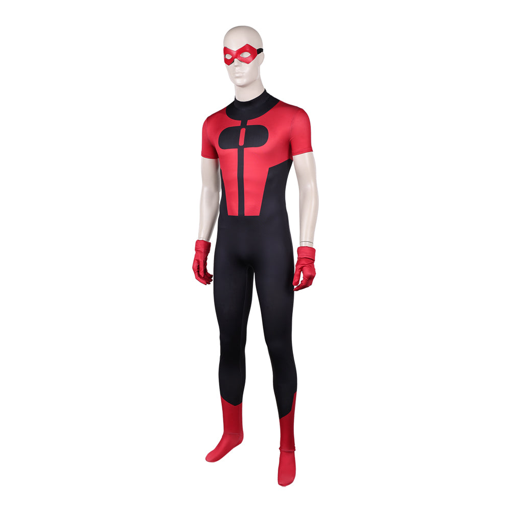 Cosplay Costume Oliver Grayson Invincible 4(2026) TV Cosplay Combinaison Noire et Rouge Homme