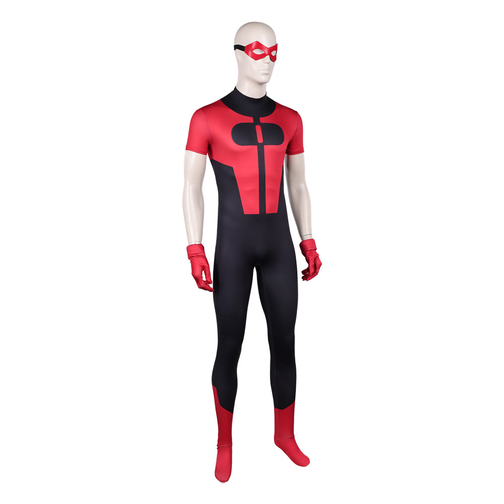 Cosplay Costume Oliver Grayson Invincible 4(2026) TV Cosplay Combinaison Noire et Rouge Homme