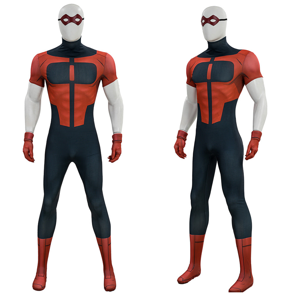 Cosplay Costume Oliver Grayson Invincible 4(2026) TV Cosplay Combinaison Rouge et Noire Homme Ver.2
