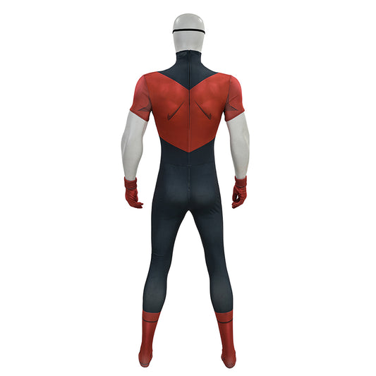 Cosplay Costume Oliver Grayson Invincible 4(2026) TV Cosplay Combinaison Rouge et Noire Homme Ver.2