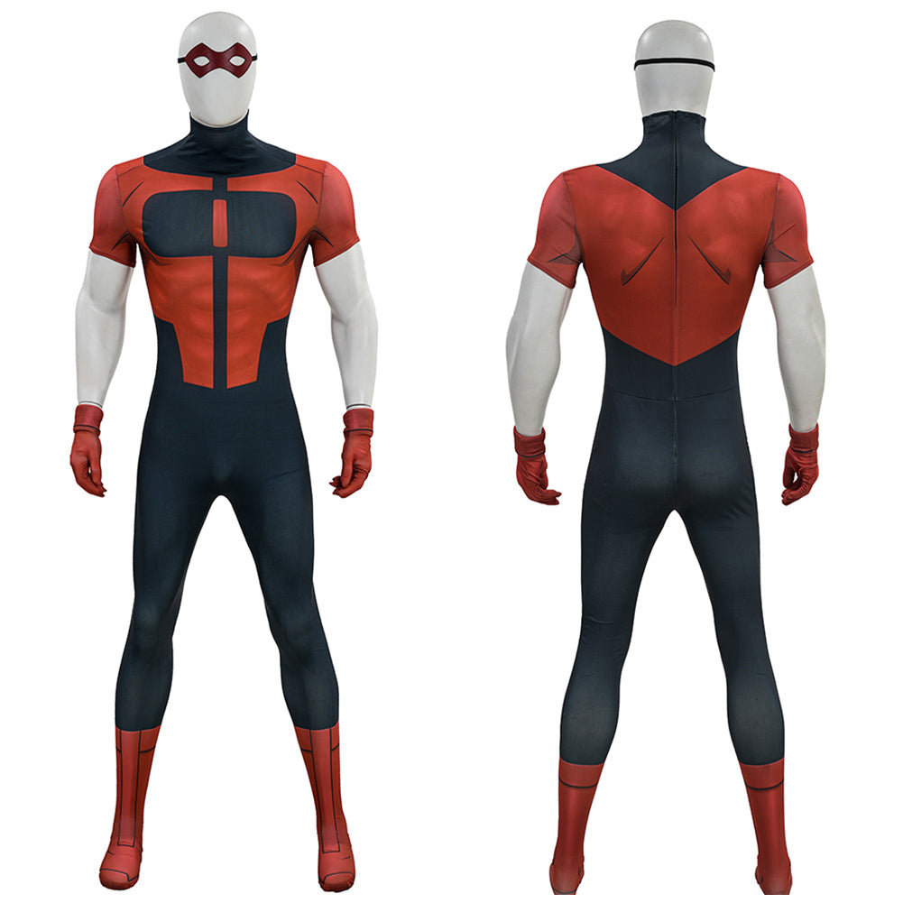 Cosplay Costume Oliver Grayson Invincible 4(2026) TV Cosplay Combinaison Rouge et Noire Homme Ver.2