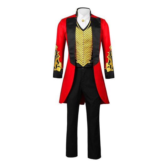 Cosplay Costume P.T. Barnum The Greatest Showman Film Cosplay Tenue Rouge Homme