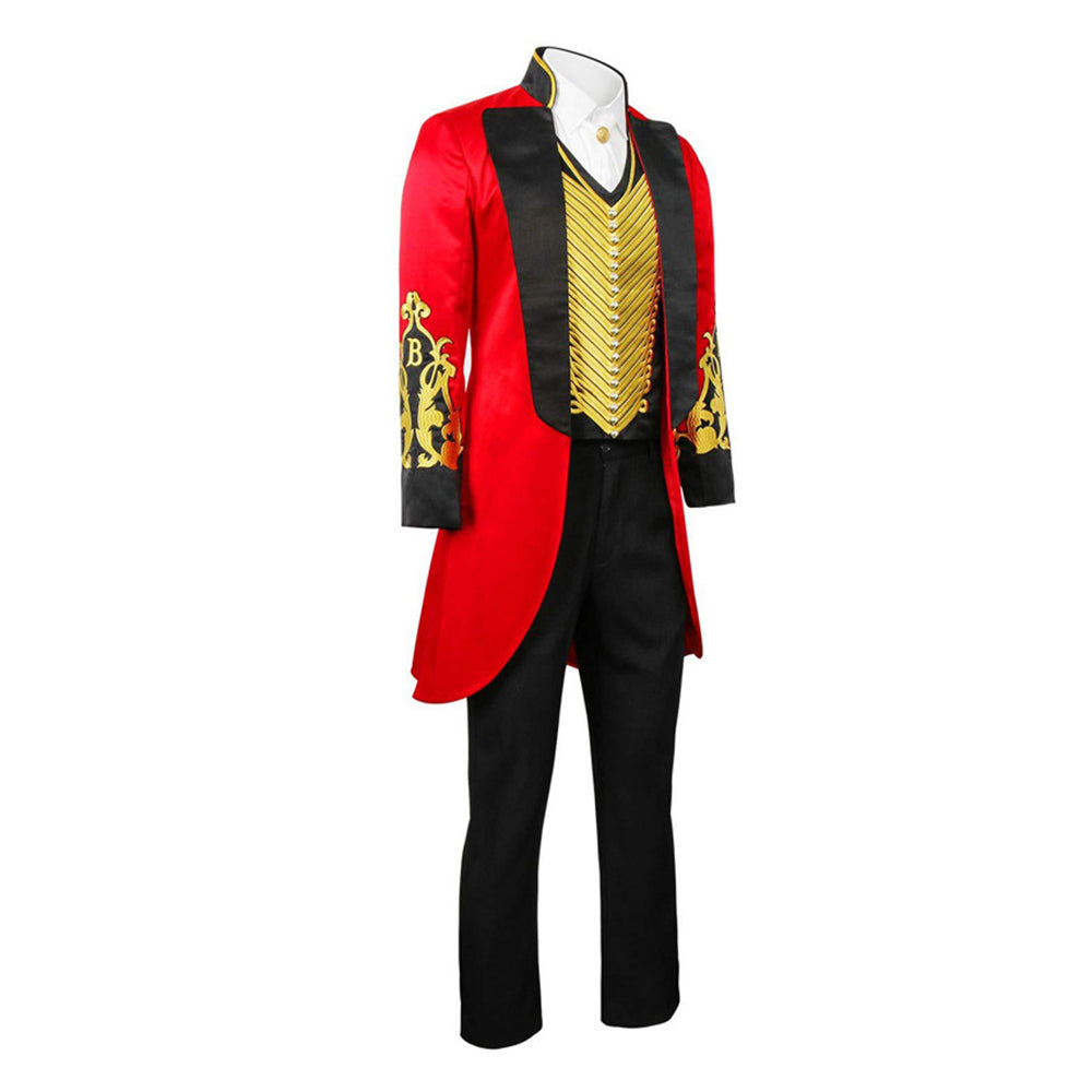 Cosplay Costume P.T. Barnum The Greatest Showman Film Cosplay Tenue Rouge Homme