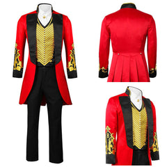 Cosplay Costume P.T. Barnum The Greatest Showman Film Cosplay Tenue Rouge Homme